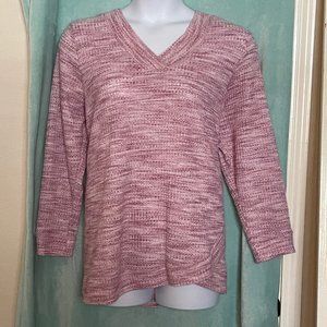 Catherines Waffle Knit Pink Sweater, Size 1XL
